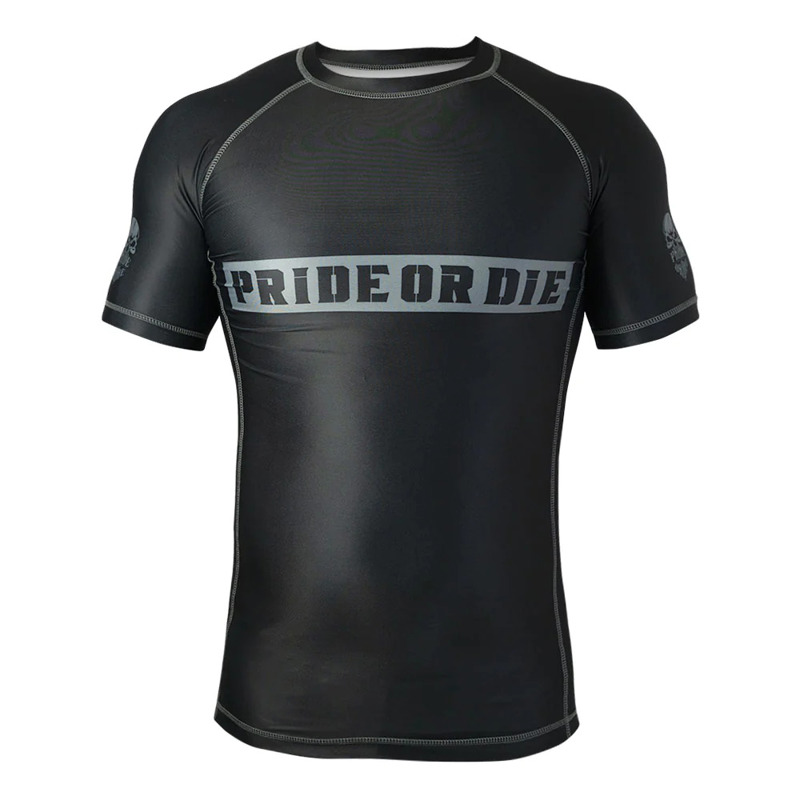 PRIDE OR DIE Busted knuckles RASHGUARD - BLACK